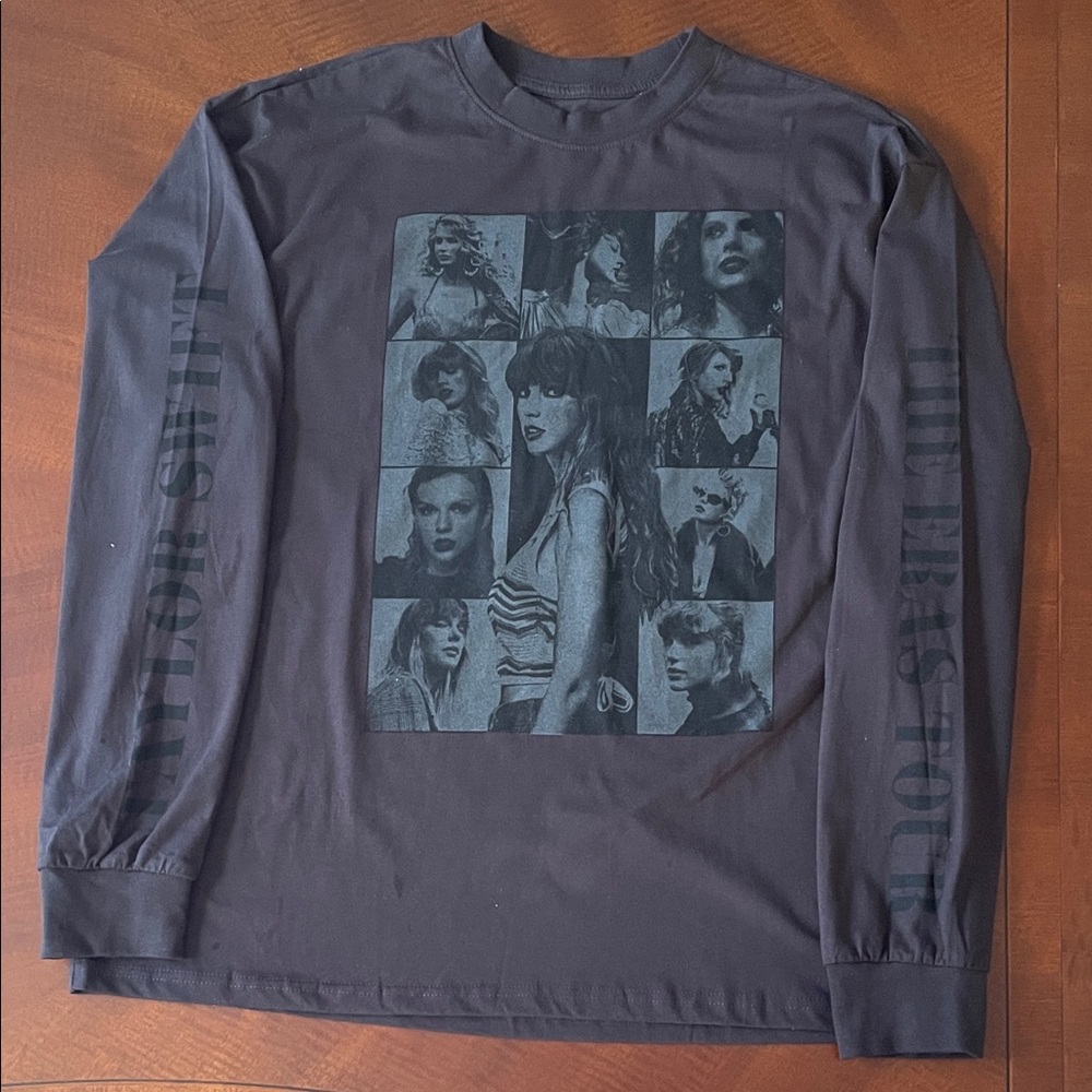 Taylor Swift Eras Tour Dark Gray Long Sleeve Shirt